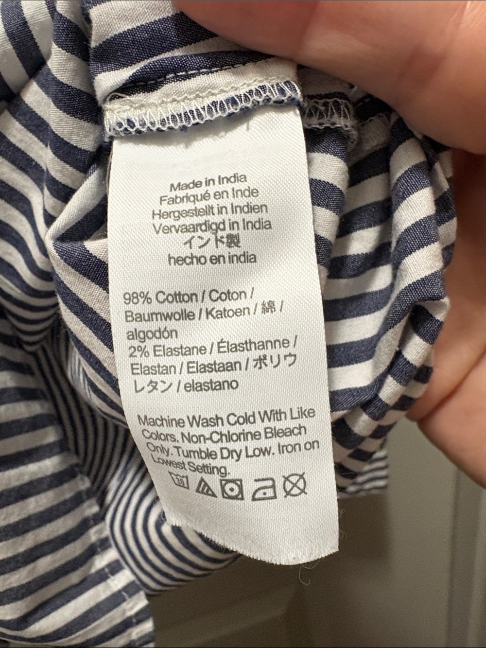 J. Crew Navy & White Vertical Stripe Button-Down Blouse - Picture 3 of 4